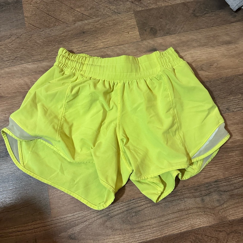 Lulu shorts bright highlighter yellow HOTTYHOT